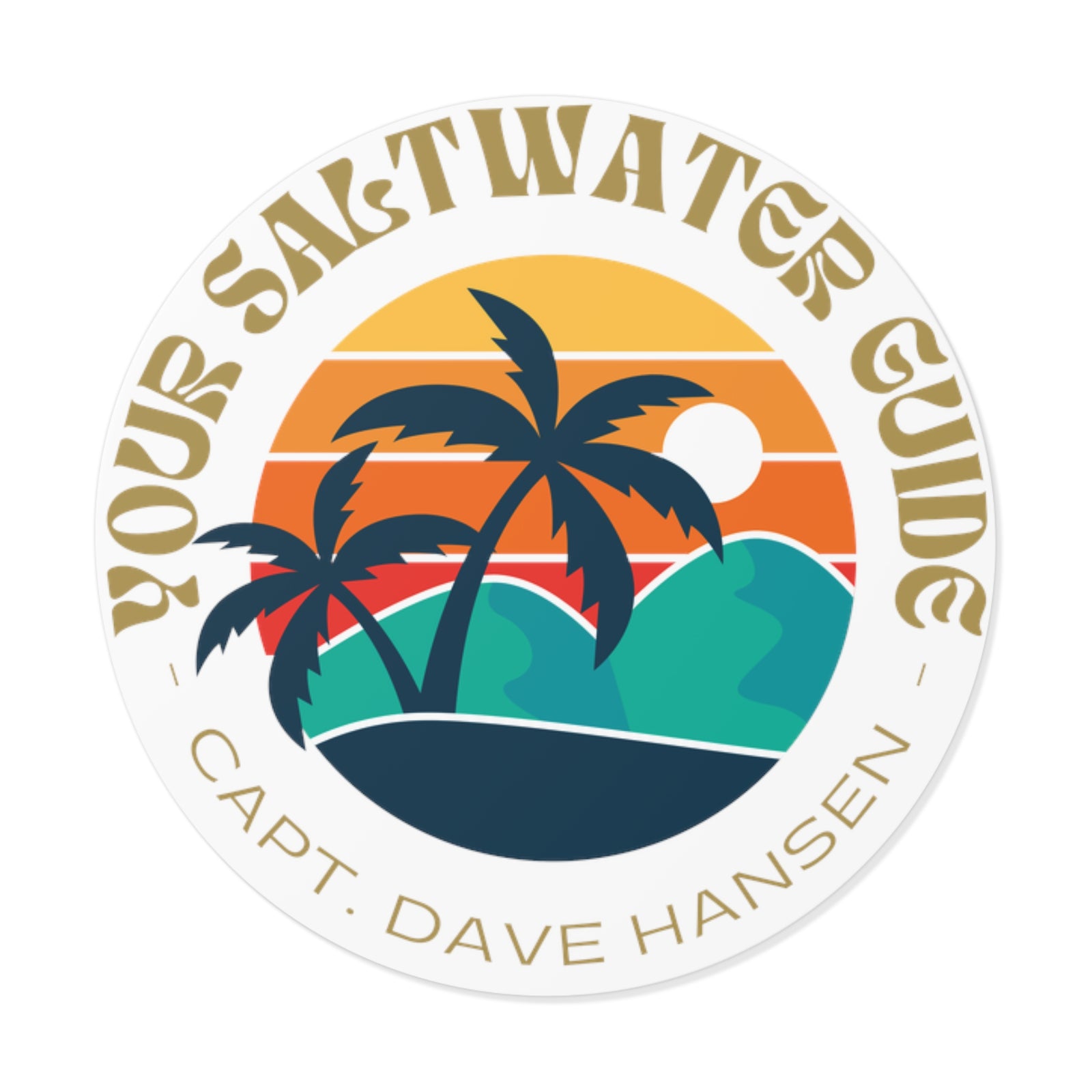 Island Life YSWG, Dana Point - Round Vinyl Sticker