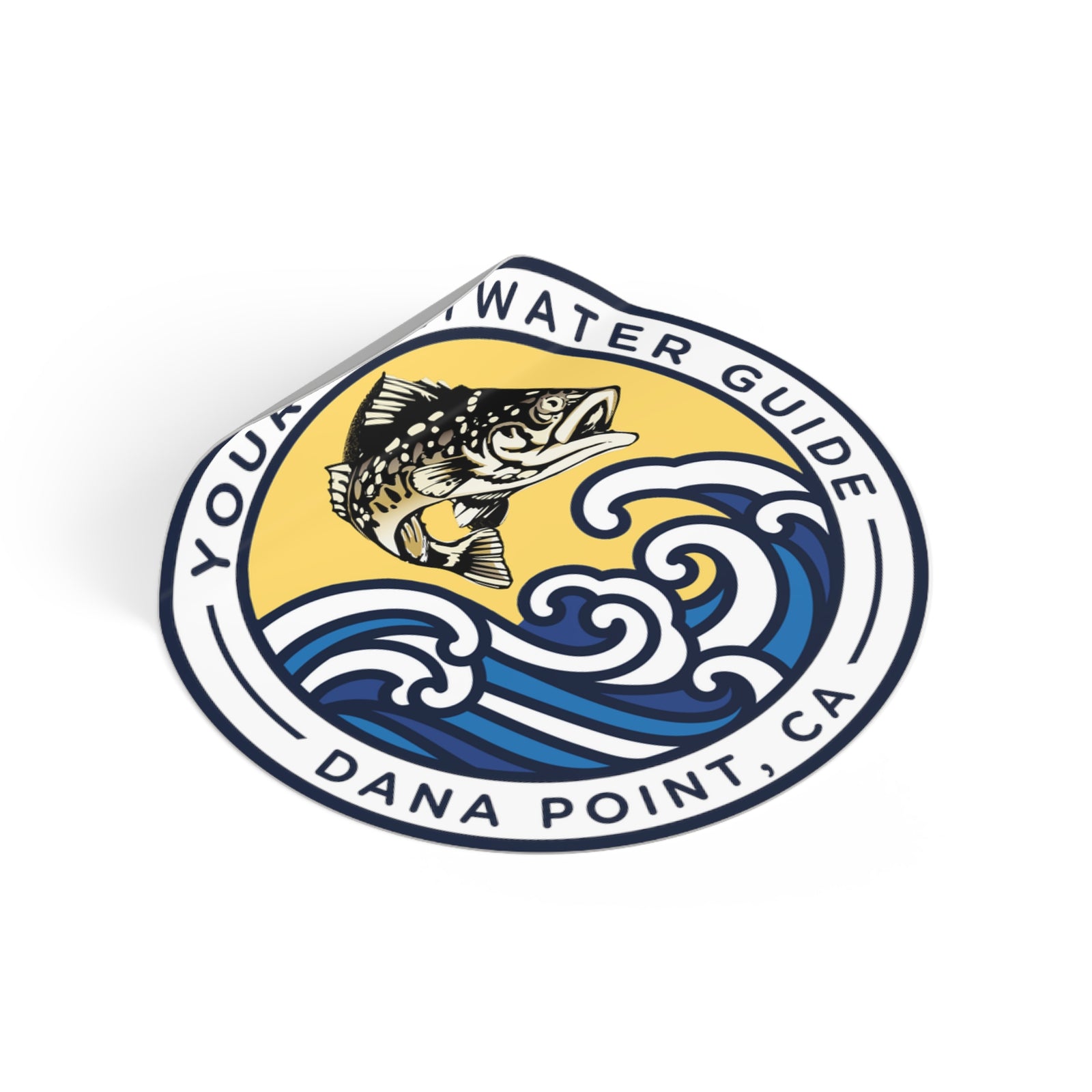 Bright Waves YSWG, Dana Point - Round Vinyl Sticker