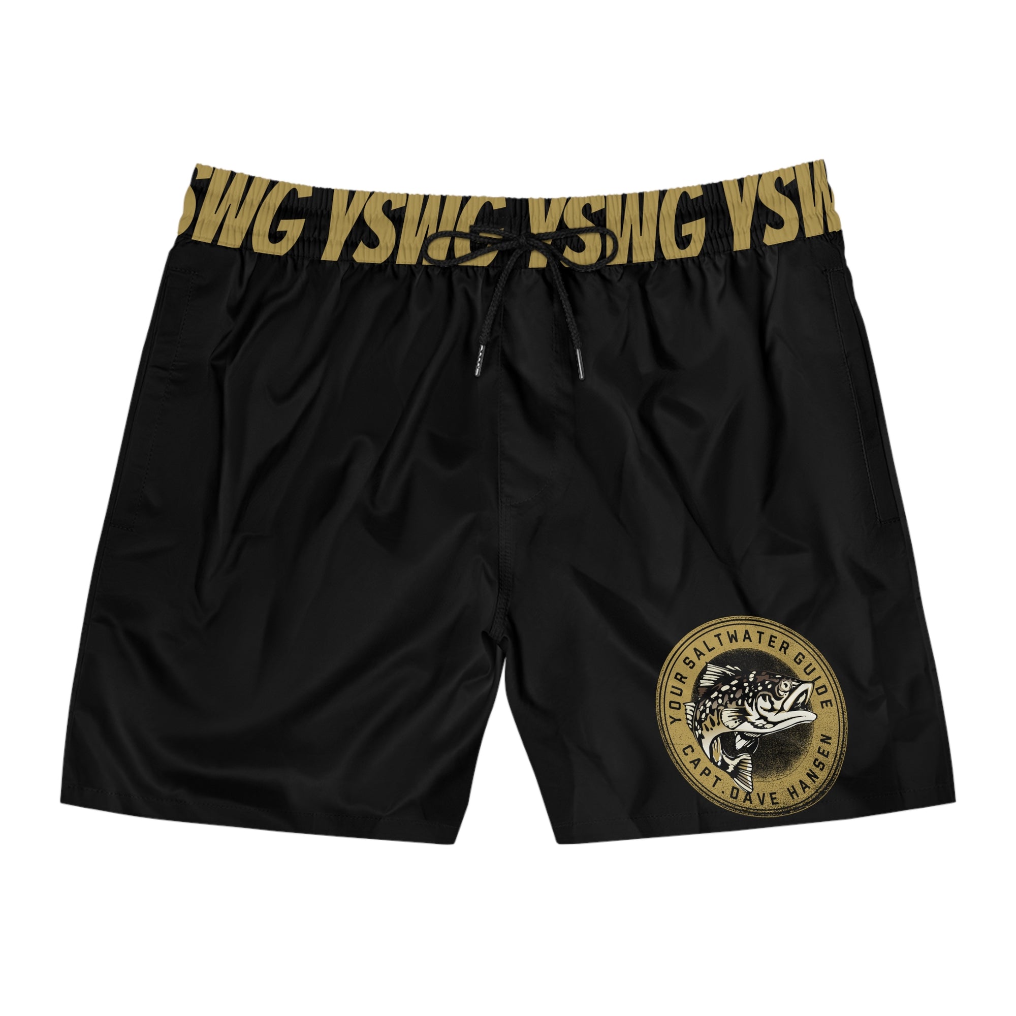 *YSWG* + Logo Men's Mid-Length Swim Shorts (AOP)