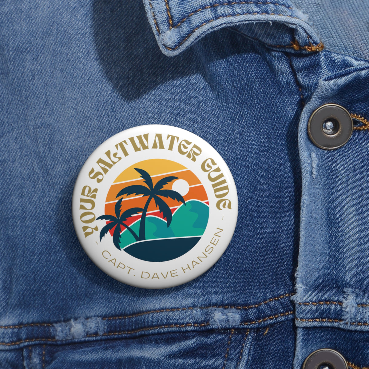 Island Life Pin Button