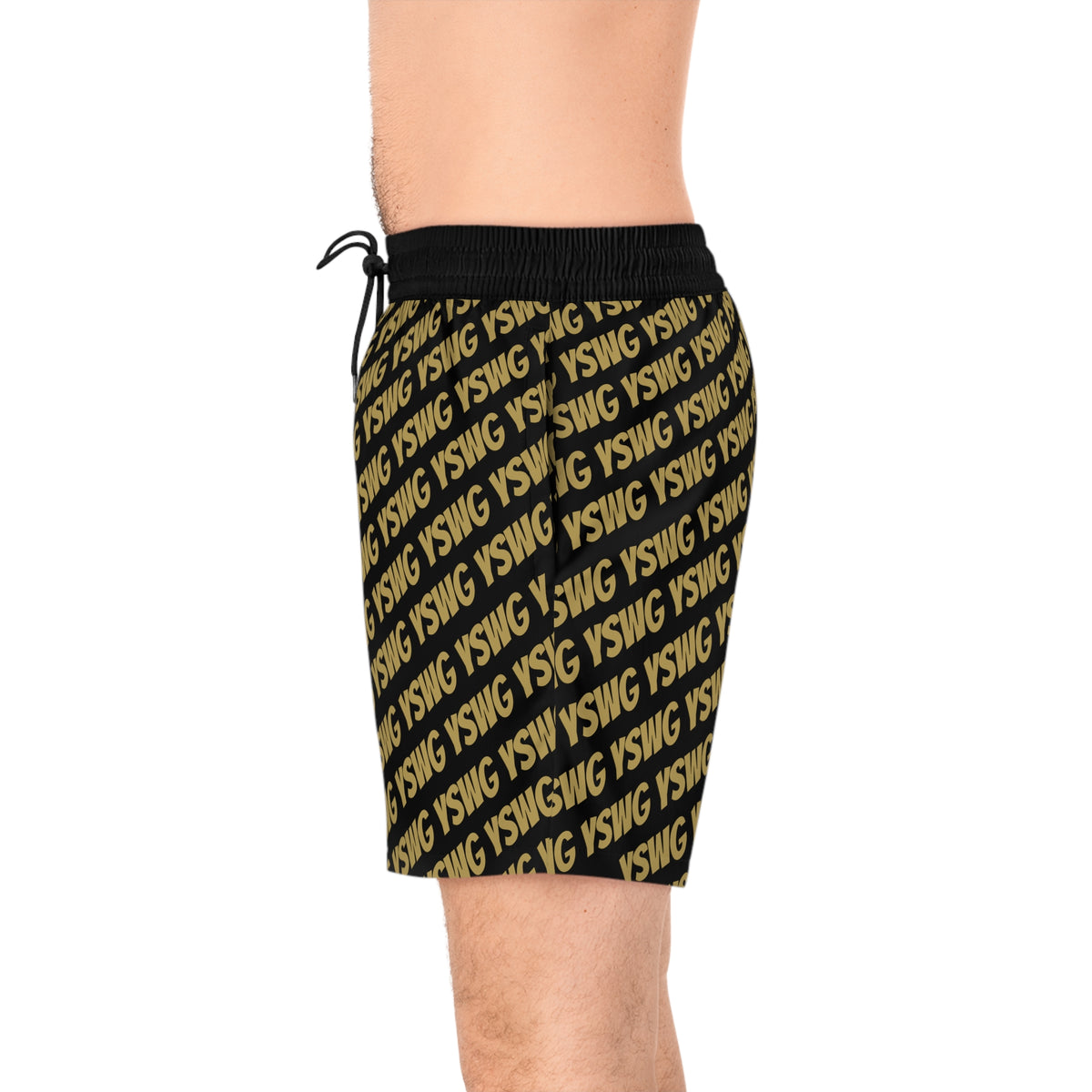 *YSWG* Logo Men&#39;s Mid-Length Swim Shorts (AOP)