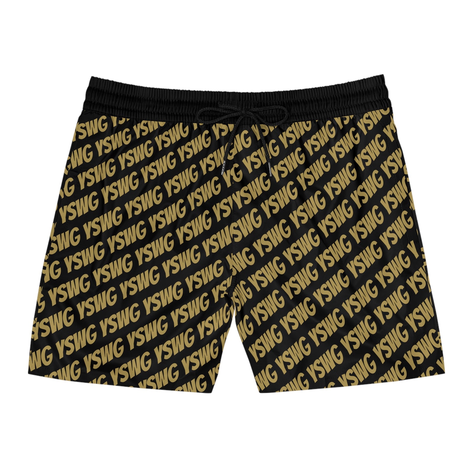 *YSWG* Logo Men's Mid-Length Swim Shorts (AOP)