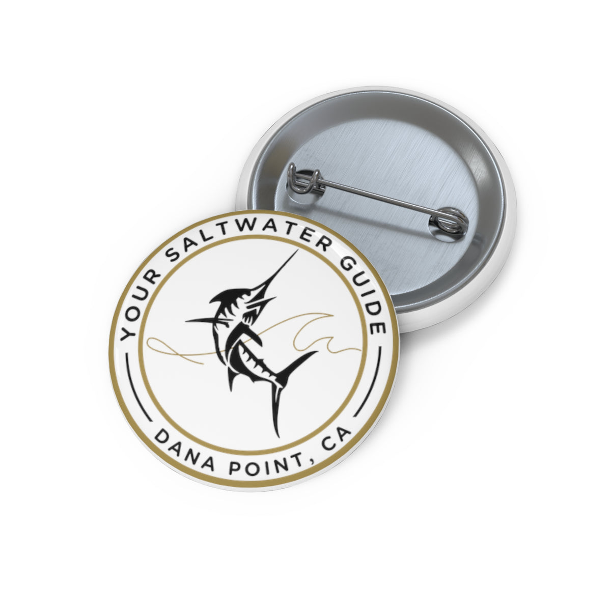 Fighting Fish Pin Button