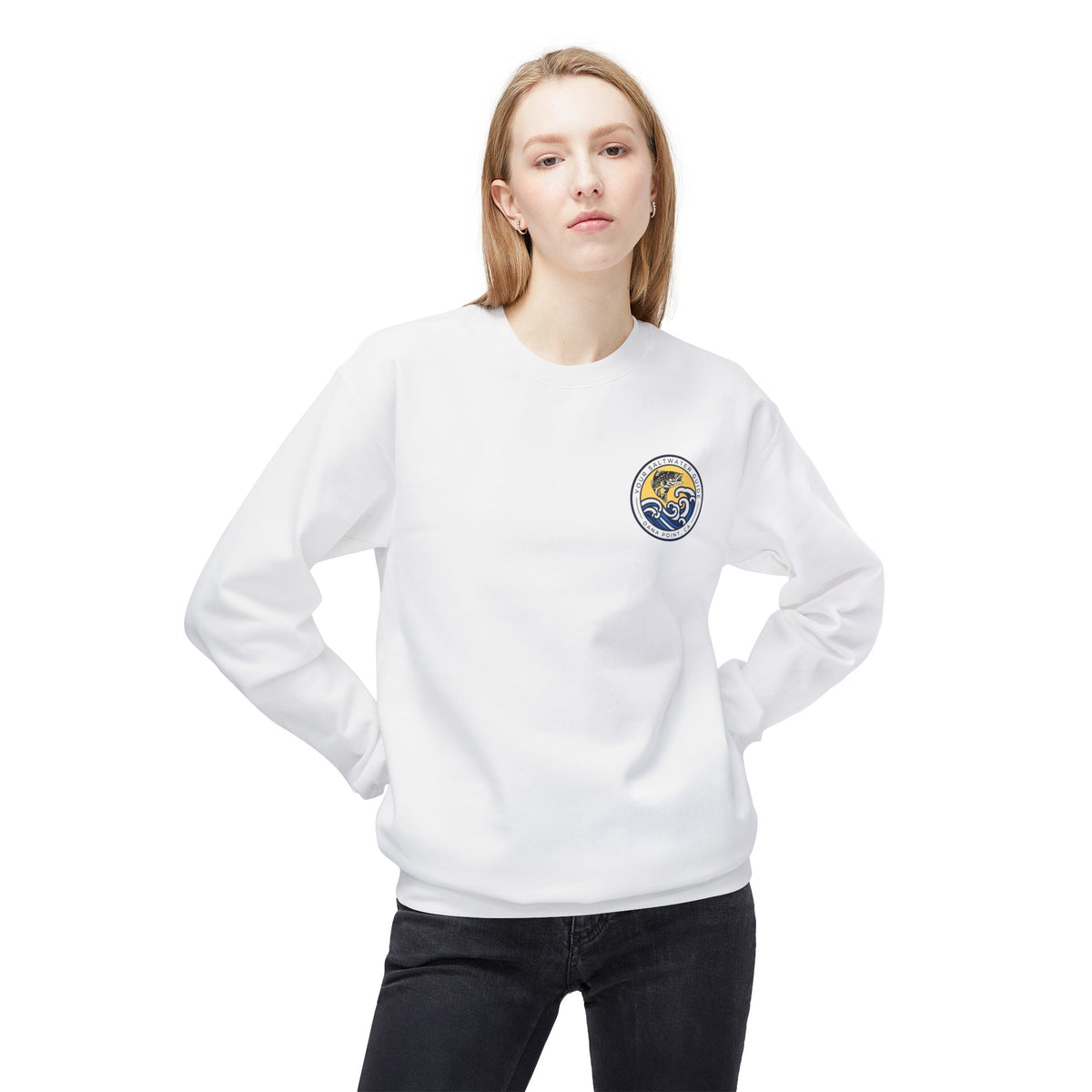 Color Wave - Unisex Softstyle Fleece Crewneck Sweatshirt