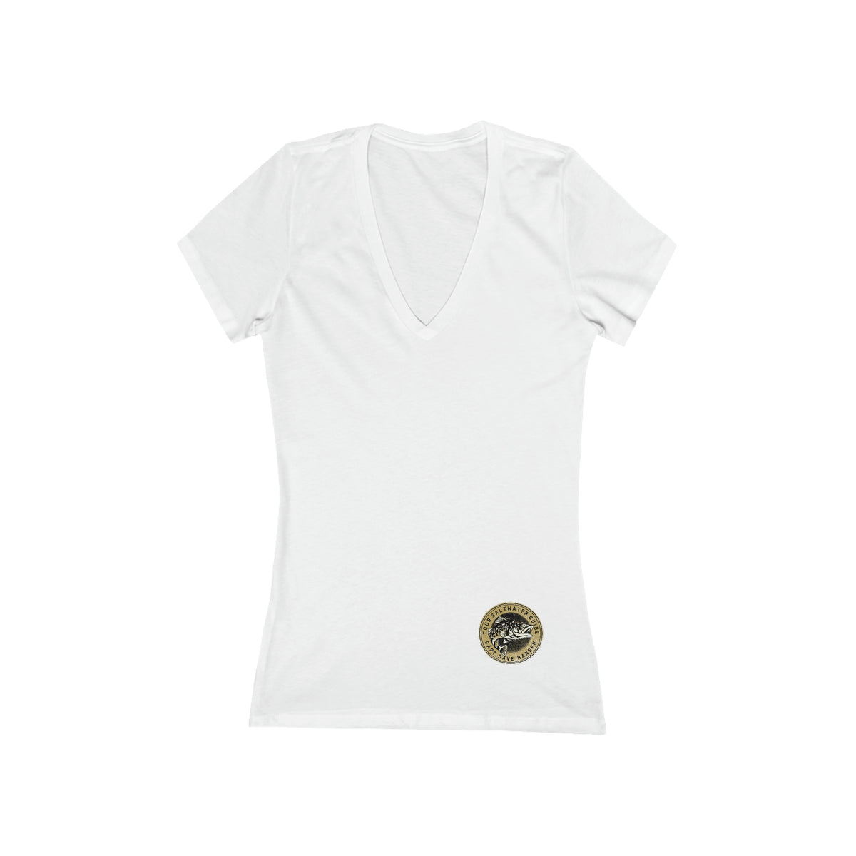 Women&#39;s Jersey Short Sleeve Deep V-Neck Tee