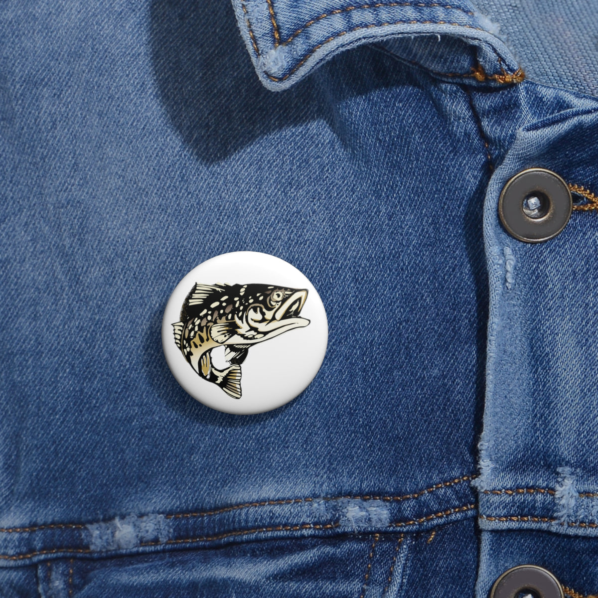 Logo Fish Pin Button