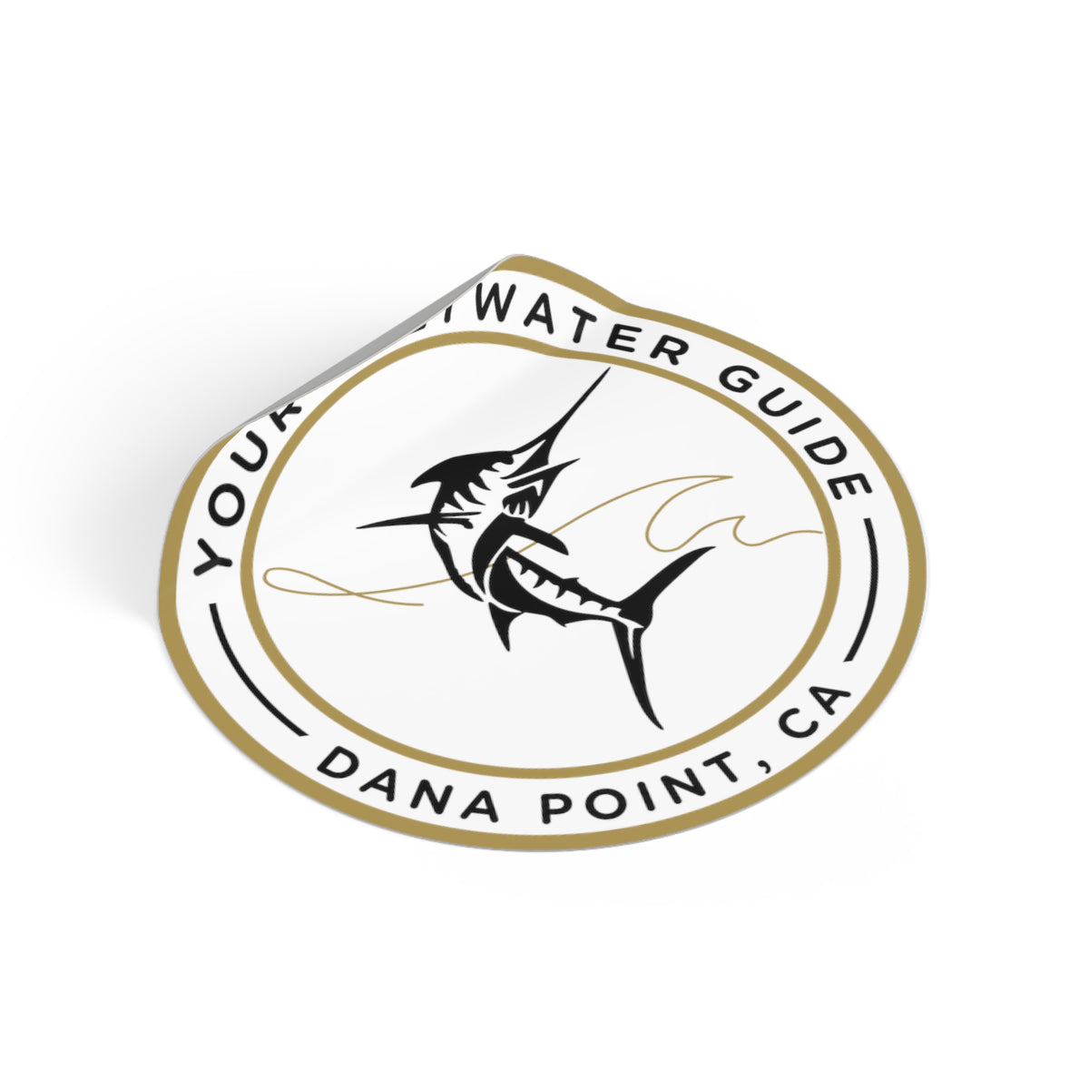 Fighting Fish YSWG, Dana Point - Round Vinyl Sticker