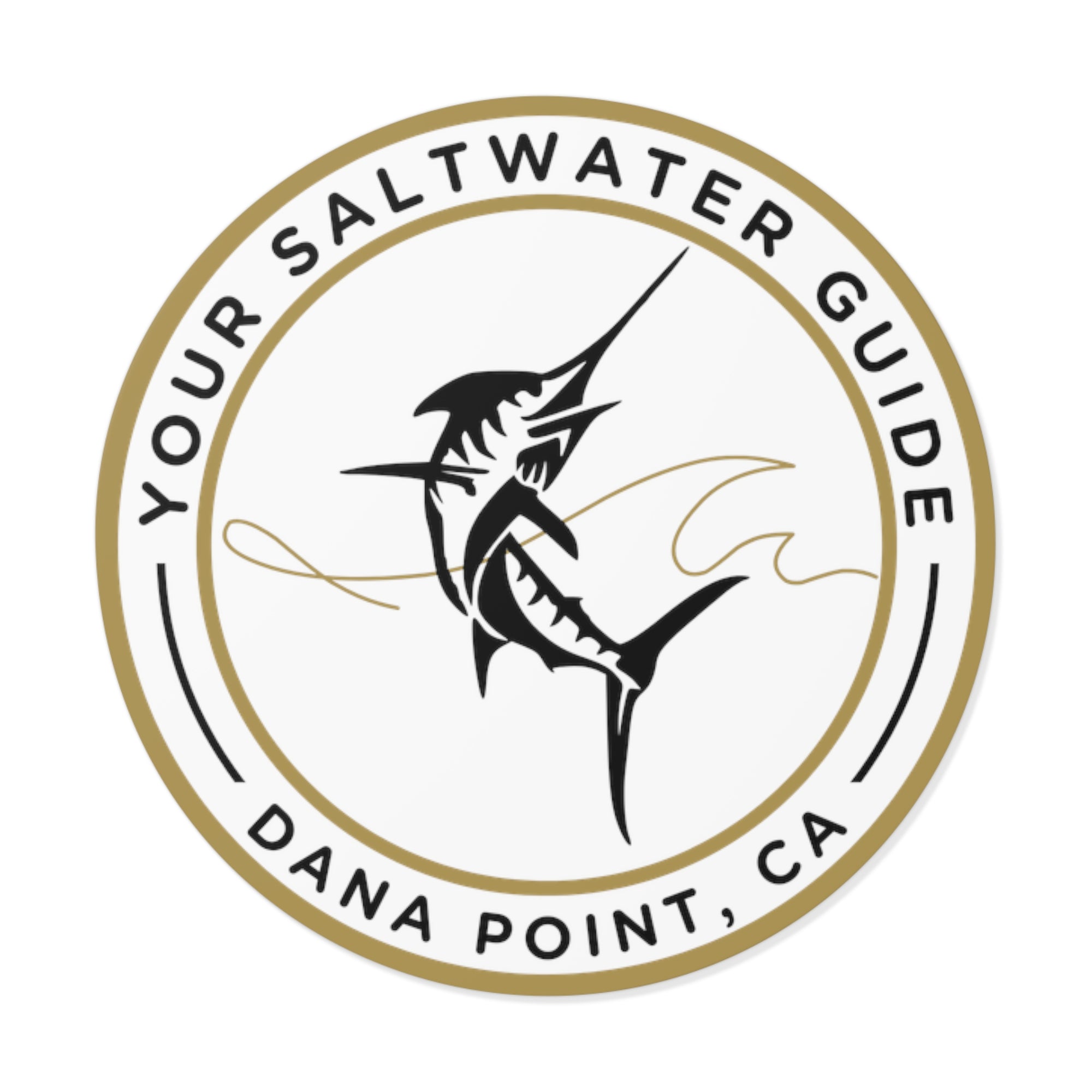 Fighting Fish YSWG, Dana Point - Round Vinyl Sticker