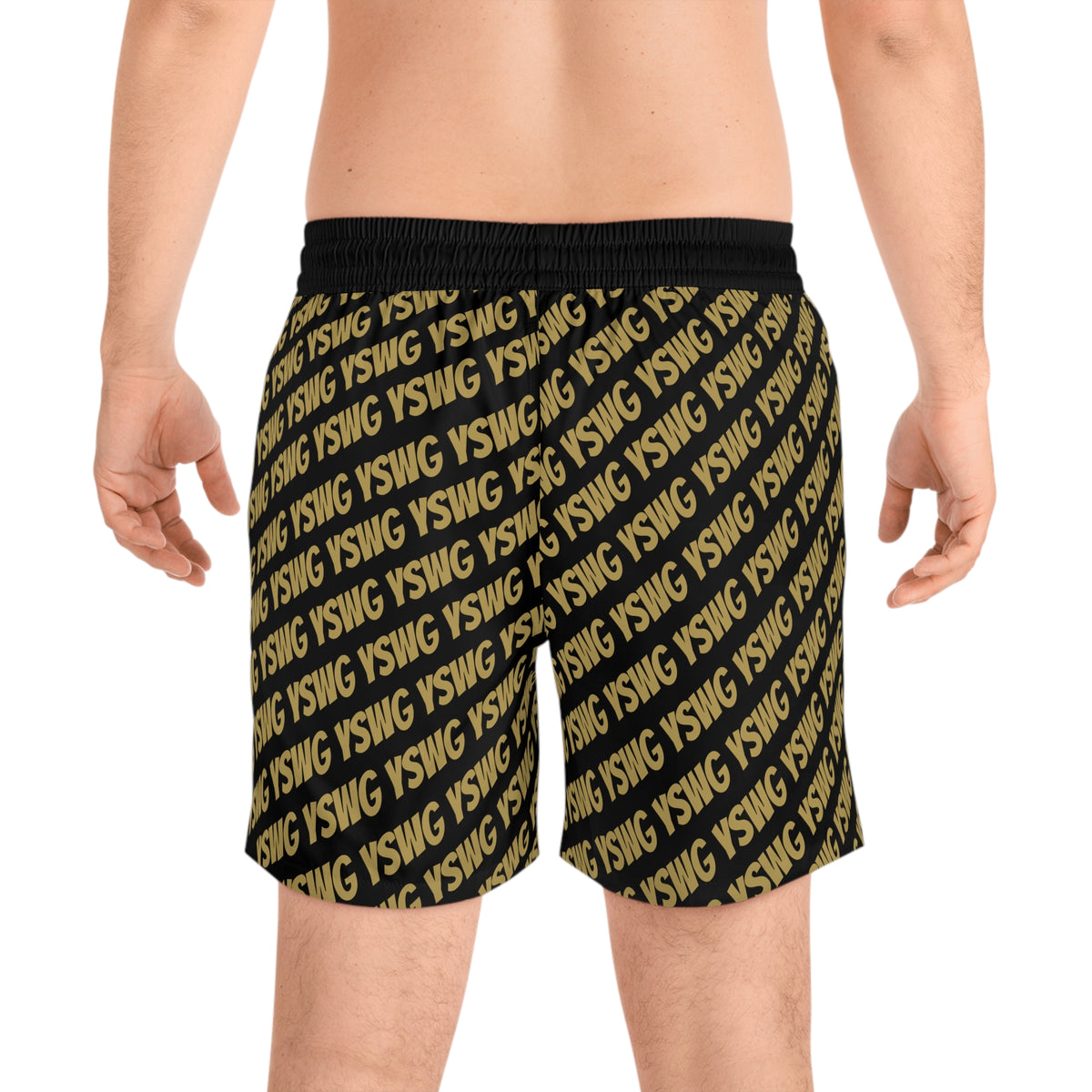 *YSWG* Logo Men&#39;s Mid-Length Swim Shorts (AOP)