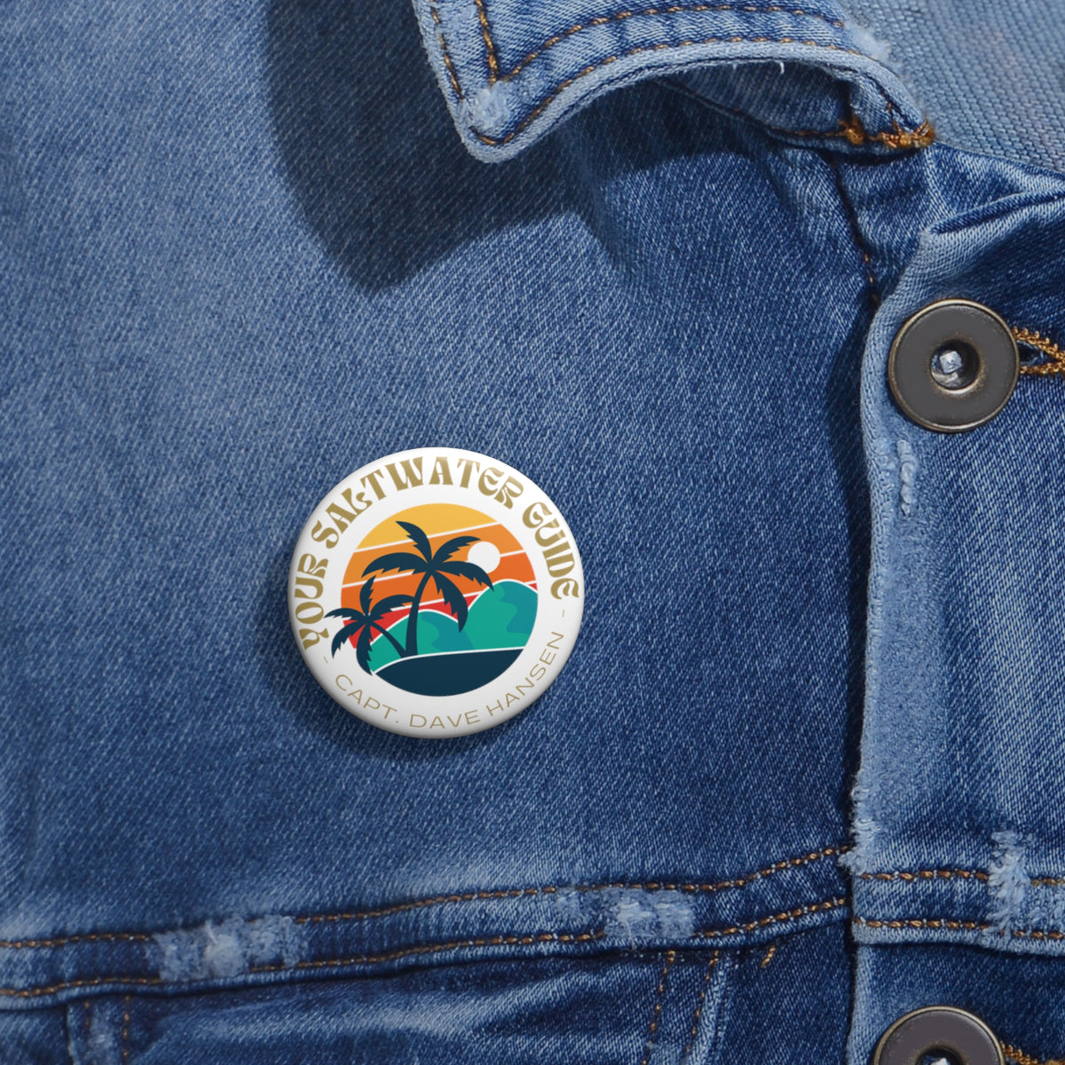 Island Life Pin Button