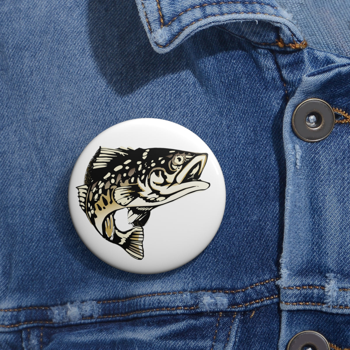 Logo Fish Pin Button